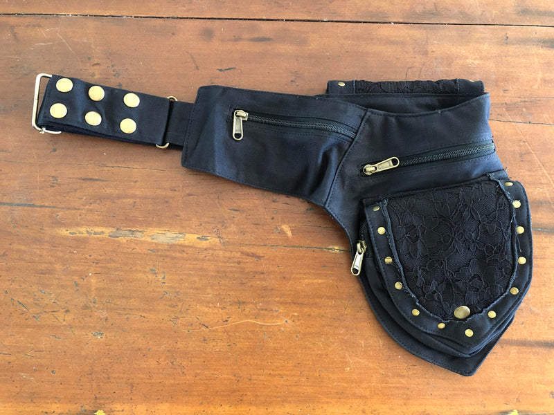 Lace Studded 2 Pocket Belt