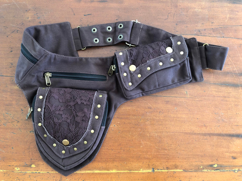 Lace Studded 2 Pocket Belt