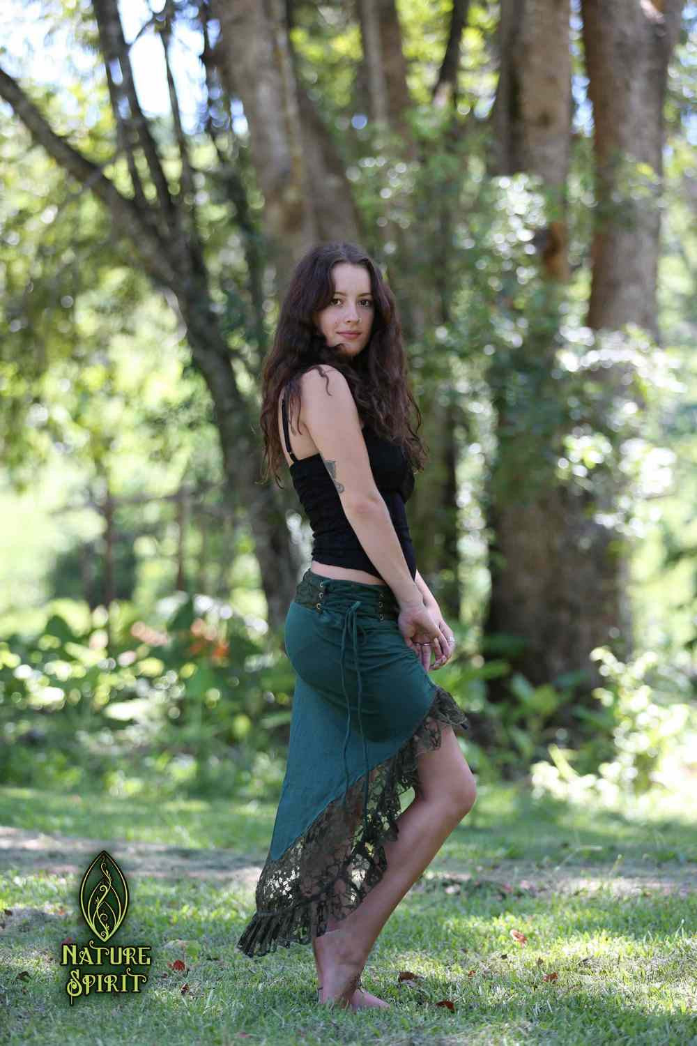 Boho Skirt Lace Skirt Burning Man Skirt Hippie Skirt Nature Spirit